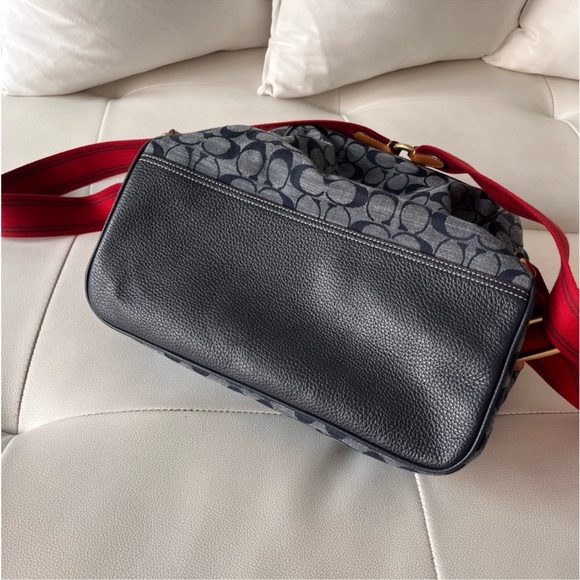 🐎COACH CARGO🐎  DENIM SIGNATURE CANVAS BACKPACK - Picture 6 of 14